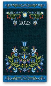 Kalendarz 2025 A6 tygodniowy soft Folk