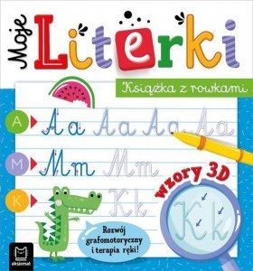 Moje literki Książka z rowkami Wzory 3D