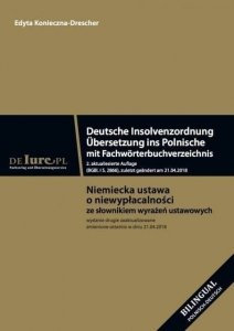 Niemiecka ustawa o niewypłacalności ze słownikiem wyrażeń ustawowych 