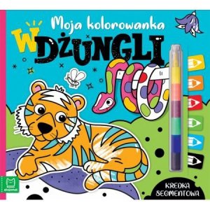 Moja kolorowanka. W dżungli. Kredka segmentowa