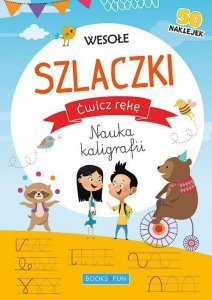 Wesołe szlaczki z naklejkami Ćwicz rękę Nauka kaligrafii