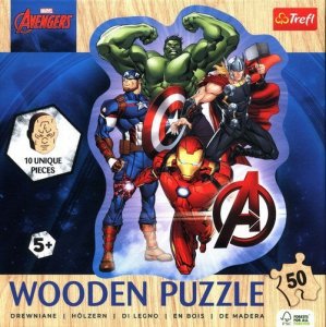 Puzzle drewniane 50 Przygody Avengers