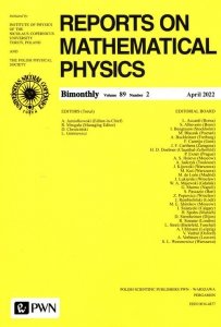 Reports on Mathematical Physics 89 nr 2/2022