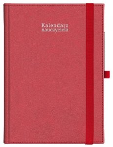 Kalendarz nauczyciela 2024/2025 A5T Kraft z gumką czerwony