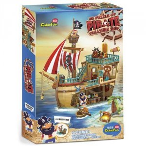 Puzzle 3D Piracki  statek skarbów