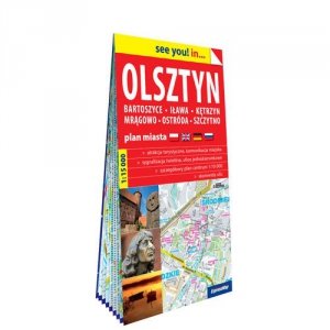 Olsztyn, Bartoszyce, Iława, Kętrzyn, Mrągowo, Ostróda, Szczytno papierowy plan miasta 1:15 000