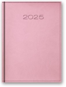 Kalendarz 2025 A5 dzienny vivella pudrowy róż