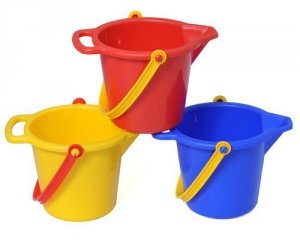 PLASTO Wiaderko z dzióbkiem 3 kolory do wyboru 21cm