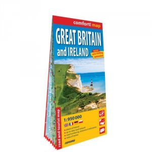 Wielka Brytania i Irlandia (Great Britain and Ireland); laminowana mapa samochodowo-turystyczna 1:950 000
