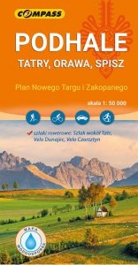 Podhale, Tatry, Orawa, Spisz - mapa laminowana