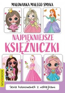 Malowanka małego smyka Najpiękniejsze księżniczki z naklejkami