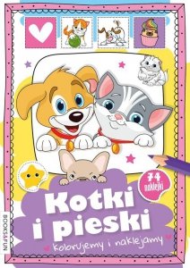 Kotki i pieski kolorujemy i naklejamy