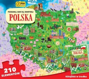 Poznawaj baw się odkrywaj Polska Puzzle+książka