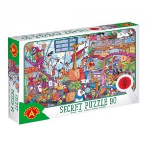 Puzzle obserwacyjne z lupą Lotnisko 90 elementów