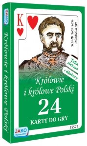 Karty 24  Królowie i królowe Polski Talia zielona