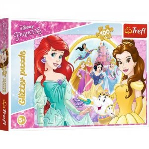 Puzzle 100 Glitter Wspomnienia Belli i Arielki Disney Princess