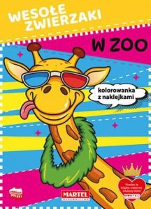 Kolorowanka z naklejkami Wesołe zwierzaki w zoo