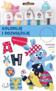 Koloruję i rozwiązuję-niebieska