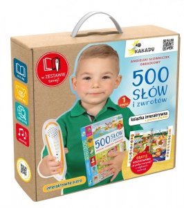 Mówiąca książka interaktywna. 500 słów i zwrotów. Angielski słowniczek obrazkowy cz. 1. Z piórem KAK