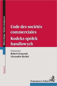 Kodeks spółek handlowych. Code des societes commerciales