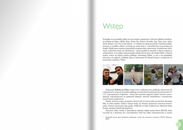 Podróże po Polsce - przykładowe strony podręcznika realioznawstwa polskiego dla cudzoziemców