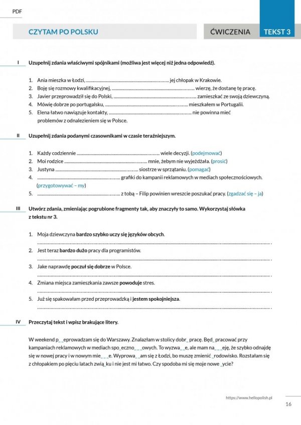 Czytam po polsku. Poziom B1 (E-BOOK PDF)