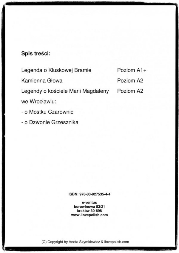 Legendy wrocławskie. Pomoc dydaktyczna do nauki języka polskiego jako obcego na poziomie A1-A2 (ebook)