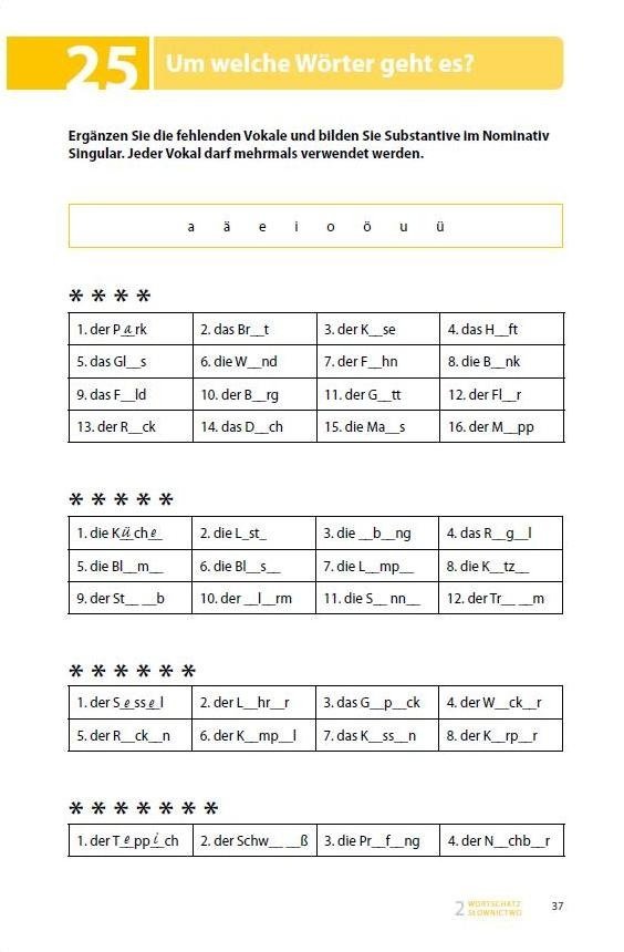 TESTE DEIN DEUTSCH. Wortschatz 2. Słownictwo 2 