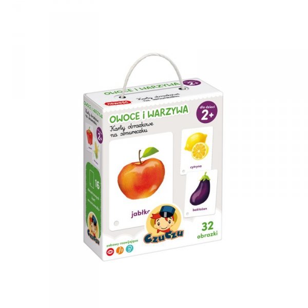 CzuCzu. Karty obrazkowe na sznureczku. Owoce i warzywa 2+
