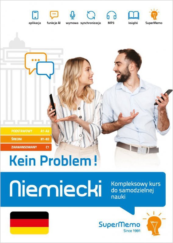 Niemiecki. Kein Problem! Kompleksowy kurs do samodzielnej nauki (poziom podstawowy A1-A2, średni B1-