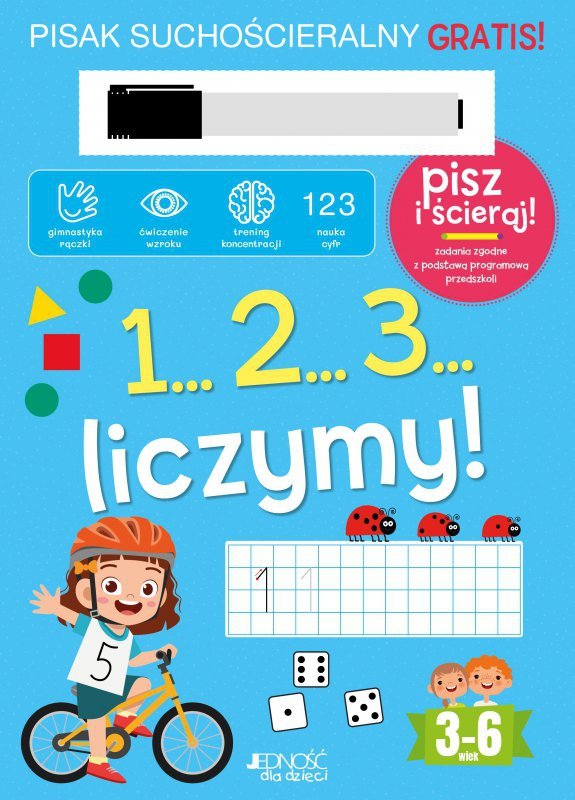 1...2...3... Liczymy! Książka z pisakiem suchościeralnym