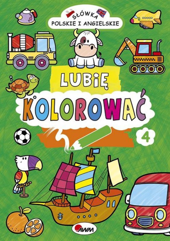 Lubię kolorować 4 Słówka polskie i angielskie