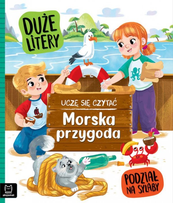 Uczę się czytać. Morska przygoda. Duże litery. Podział na sylaby