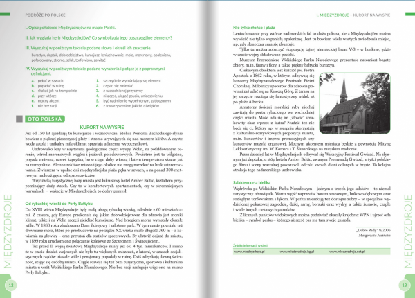 Podróże po Polsce - przykładowe strony podręcznika realioznawstwa polskiego dla cudzoziemców