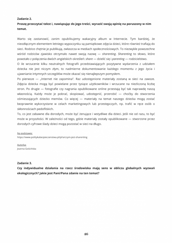 Mów na poziomie! Zestawy egzaminacyjne do części ustnej egzaminu państwowego na poziomach: B1, B2 i C1