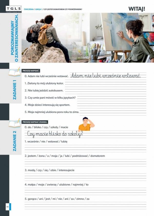 Witaj! Komunikacja w języku polskim dla obcokrajowców. Poziom A2 część 1. Podręcznik i zeszyt ćwiczeń z odpowiedziami (EBOOK)