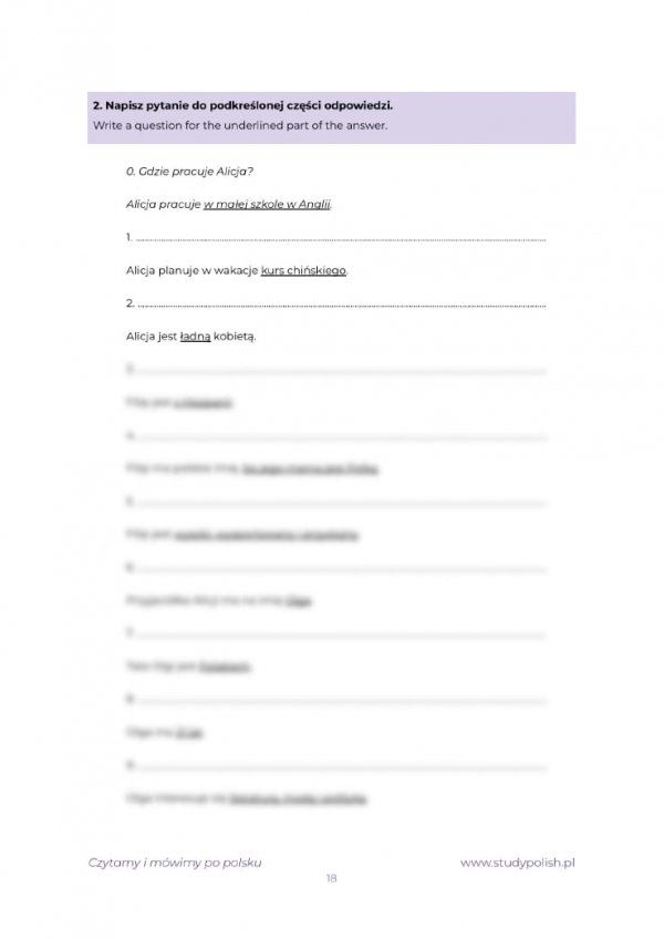 Czytamy i mówimy po polsku (teksty + ćwiczenia; A0/A1) E-BOOK PDF