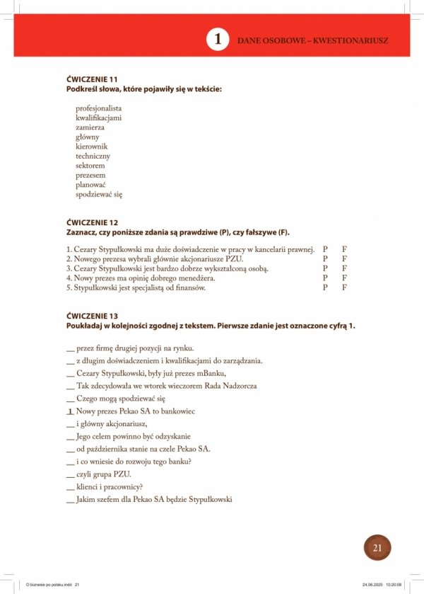 O biznesie po polsku. Podręcznik do nauki języka polskiego. Wprowadzenie do języka biznesu. (B1-B2) Wyd. 2 poprawione