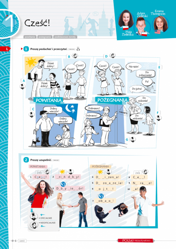 Polski krok po kroku Junior 1. Podręcznik do nauki języka polskiego jako obcego dla dzieci i młodzieży w wieku 10-15 lat