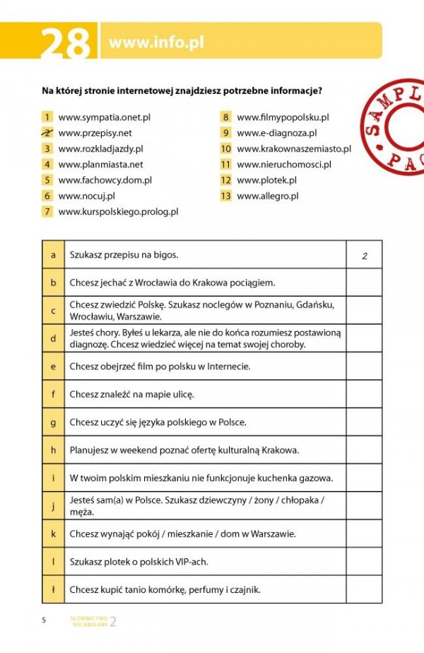 Testuj swój polski. Słownictwo 2
