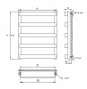 Grzejnik łazienkowy DIAMOND GR4 540x1420, kolor: czarny