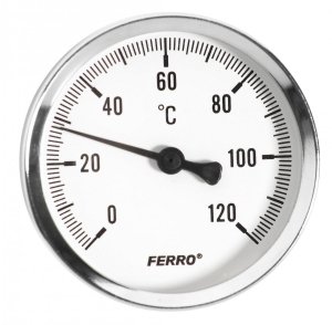 Termometr axialny 63 mm 1/2 120°C