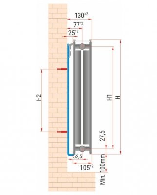 Grzejnik stalowy panelowe Diamond V22 500x700