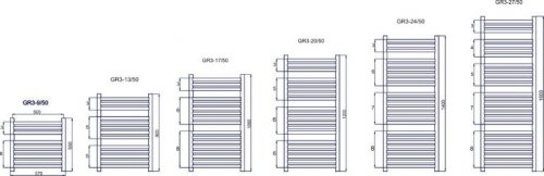 Grzejnik łazienkowy DIAMOND GR3 570x550, antracyt