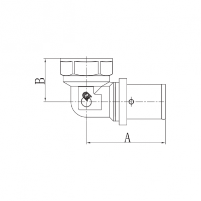 Kolano pex zaciskane 20x1/2 GW