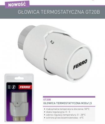 Głowica termostatyczna GT20B Ferro