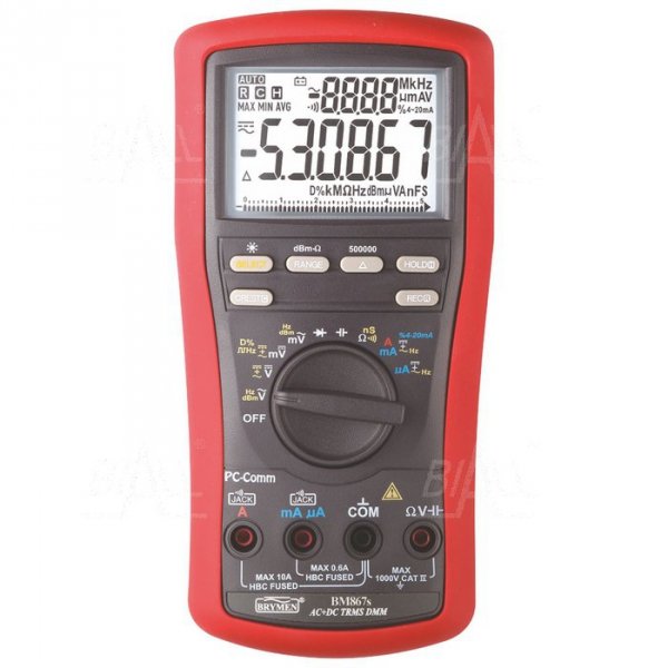 BM867s  Multimetr TRMS(AC+DC),dBm,USB  Brymen