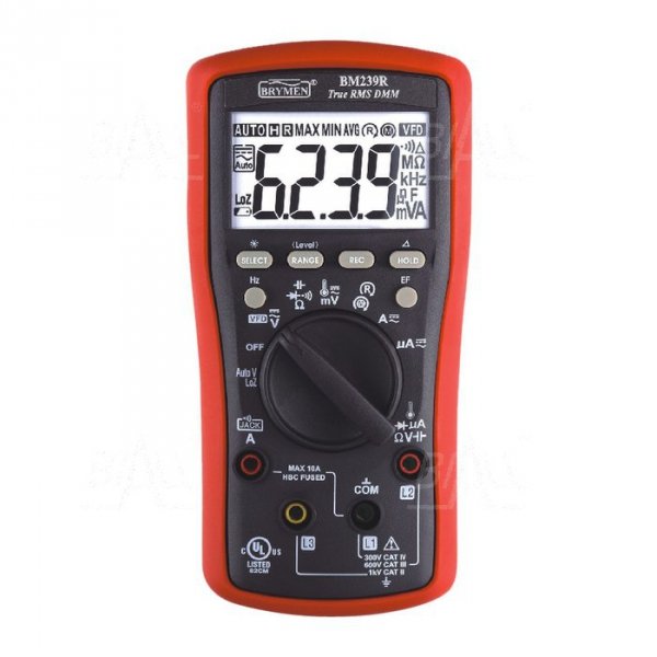 BM239R Multimetr TRMS (AC+DC) VFD EF 50kHz Temp, test wirowania faz TKF,Brymen