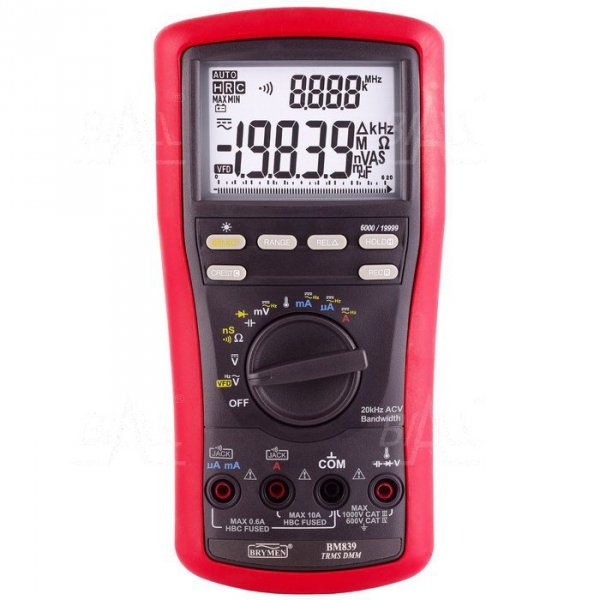 BM839 Multimetr TRMS 4 1/2c VFD & Hz BeepLit  ACV 20kHz Brymen