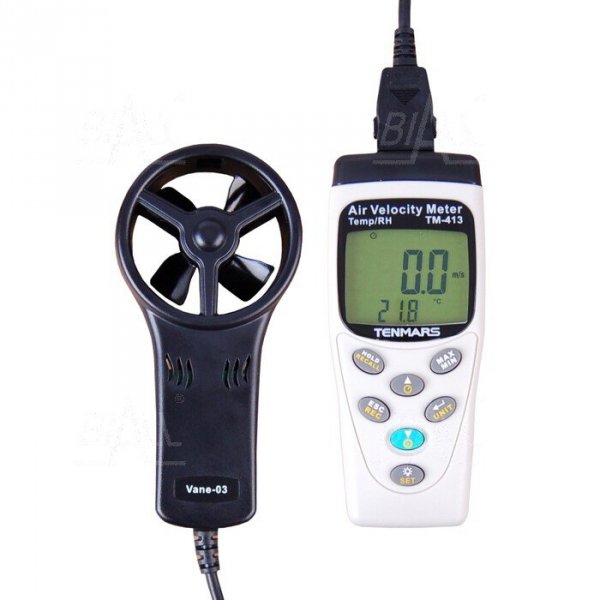 TM413 Anemometr, przepływ,temp.wilgotność TENMARS